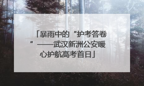 暴雨中的“护考答卷”——武汉新洲公安暖心护航高考首日